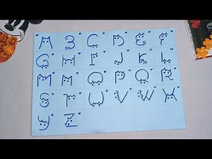 How to write Cute Cat Font😸 How to write Stylish Font😸 Trending Font😸 Cat Alphabet😸 Stylish Alphabet
