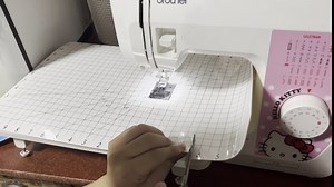 Jonnick Improved Version Quilting Slider Mat with Tacky Back - Free Motion Quilting Accessories-Grid Marked Make Sewing Easier (Black, 11.8"X7.87")