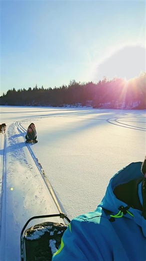 Nothin like a winter blue bird day on the sleds #gtsnowracer #sledding #winterfun #skidoo #familyfunday