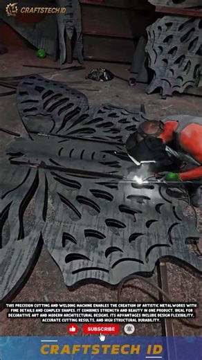 Artistic Metal Creations with Precision Cutting and Welding Technology #tech #innovation #welding