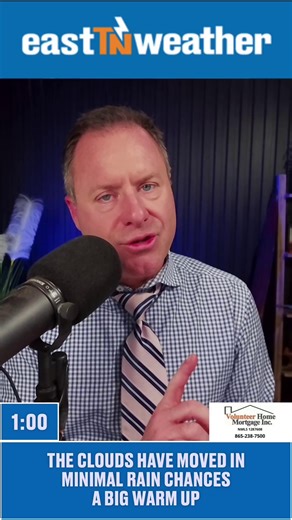 The cloud have moved in.... But, we won't see much in the way of rain. And a ridge builds in bringing in the Christmas heat! Your evening update is sponsored by: Volunteer Home Mortgage Inc. | Mike Witcher