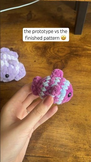 No-sew crochet fish! Tutorial can be found on my channel 🐟 #crochetting #amigurumi #crochet