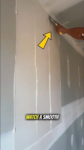 Satisfying drywall finishing with taping knife | Perfect wall repair technique