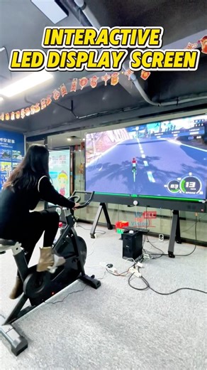 Let’s go VR riding with LED display and customized interactive bike 🚴 #wellvision #ledscreen