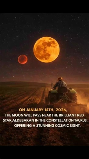 On January 14th, 2026, skywatchers will get a beautiful treat as the Moon passes close to Aldebaran, the bright red star in the constellation Taurus. This close pairing will create a stunning view in the night sky. 🌙✨ ⭐ Meet Aldebaran — The “Eye of the Bull” Aldebaran (Alpha Tauri) is the brightest star in Taurus and one of the most noticeable stars you can spot at night. It’s a red giant star, meaning it’s an aging star that has expanded and cooled over time. Because of its size and temperatur