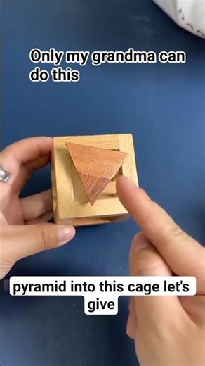How Do you put this diagonal pyramid into this Cage #iqtest #diy #puzzle #brainteaser #iq