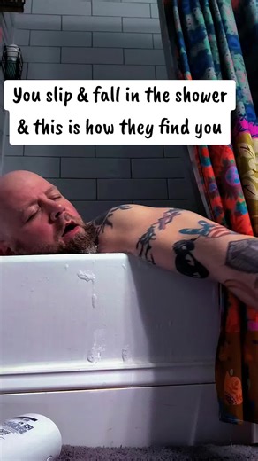 Fallen in shower 🚿 #fyp #funnyvideo #fall #shower #foryoupage