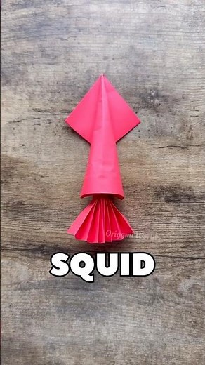 Origami Squid… Is This the One from Squid Game? 🦑| DIY Origami Squid Tutorial Step By Step Easy