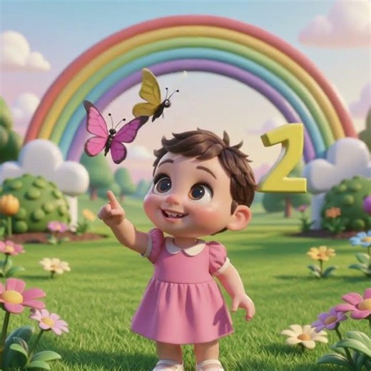 Toddler Counting Butterflies #nurseryrhymes #kidslearning #123song #toddlersongs