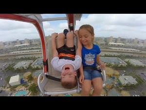 her brother almost fell off roller coaster..