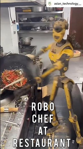 Angry Robot Chef Frustrated in the Kitchen with Boss #cooking #kitchen #funny