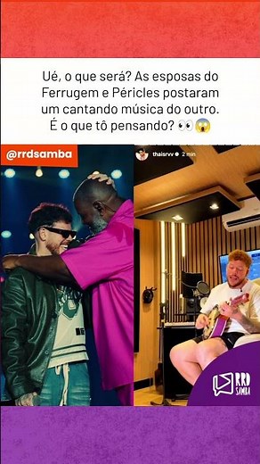 As esposas do Ferrugem e Péricles postaram um cantando música do outro. É o que tô pensando? 👀😱