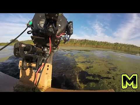 25 hp Mud-Skipper Pro R surface drive mud motor with reverse powers this 1548 jon boat