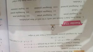 write down Euler's formula and verify it for each of these poly... | Filo