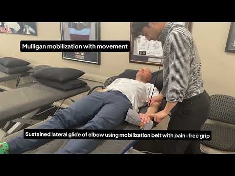 Mulligan mobilization with movement exercises for lateral elbow tendinopathy