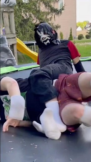 Body Scissors Submission OMG WWE Moves Trampoline *Fake Body* #funny #wwe #wwewrestler #wrestling