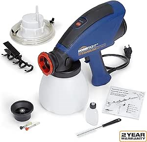 HomeRight Heavy Duty Paint Sprayer C800917.M Airless Power Painting for Home Exterior, Fence, Shed, and Garage 2 Speed, 8.0 GPH, 120 Watt Sprayer, Blue