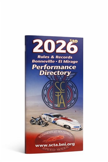 2026 SCTA RULE BOOK Bonneville & El Mirage Performance Directory Land Speed Racing Rules Official Guide - Etsy