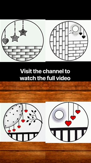 Easy circle scenery drawing |Easy drawing ideas for beginners/How to draw pencil sketch drawing#art