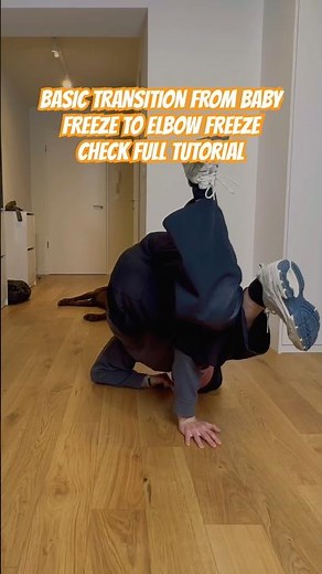 Basic transition from baby freeze to elbow freeze // beginner level tutorial // bboy Intact