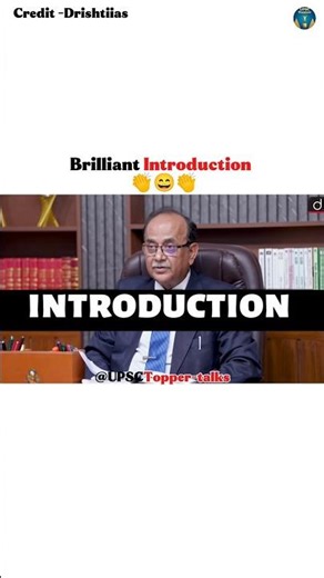 Brilliant Introduction 👏| Anjali |UPSC TOPPER interview