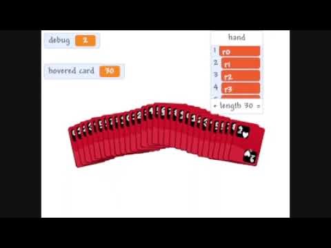 i coded some fancy card game stuff in scratch (PenguinMod)