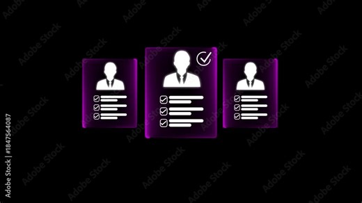 Human resource technology, HR recruitment and team management, Human resource manager reviewing online CVs to select perfect candidate for employment using digital technology and networking tools