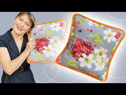 DIY Pillow With Piping Attached / Pillow Tutorial For Beginners