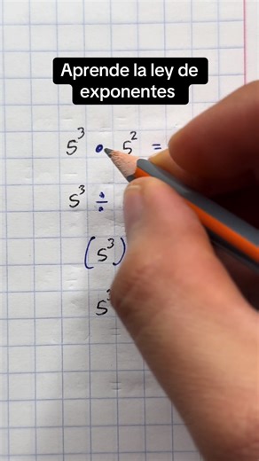 Aprende la ley de los exponentes!👏 #aprendeentiktok #math #tiktokhacks #foryoupagе #retomatematico