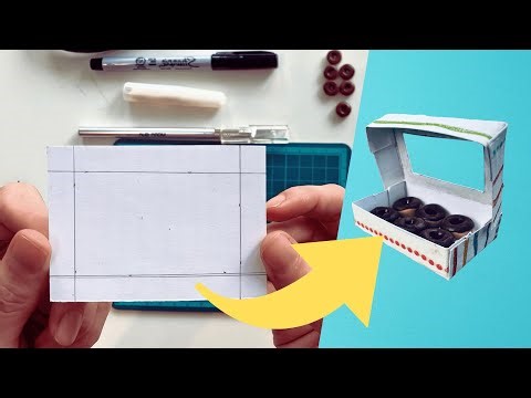 Tiny Donut Box with a REAL Clear Window 🍩