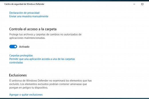 Cómo activar la protección contra ransomware de Windows 10