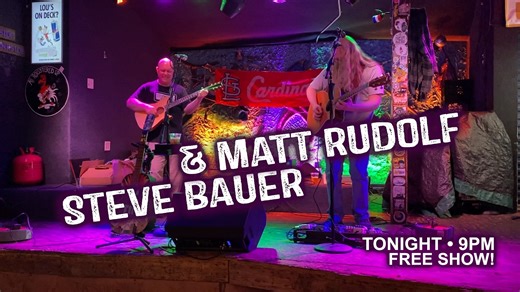 Tonight, have dinner and drinks at the BOB while Matt Rudolf & Steve Bauer bring their crazy-good talent to the BOB patio, beginning at 9pm... it's a FREE SHOW! ⚜ #BroadwayOysterBar #LeaveYourAttitudeAtHome #StLouis #FreeShowTuesday | Broadway Oyster Bar