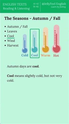 Autumn / Fall Vocabulary | Easy English Words (A1–A2)