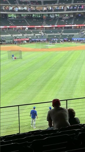 MLB batting practice with free food! My kinda double play ⚾️￼ #baseball #texas