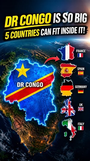 DR Congo Is SO BIG That 5 Countries Can Fit Inside It! 😱🌍