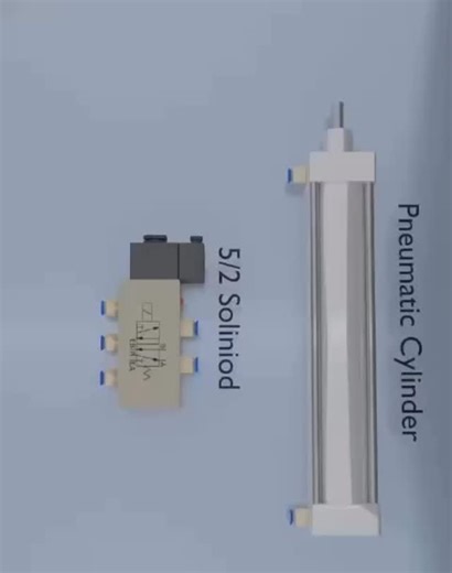The Tech Titan on Instagram: "🔧PLC Controlled Pneumatic System A PLC controls a 5/2 solenoid valve to operate a double-acting pneumatic cylinder. When the PLC output is ON, air drives the cylinder forward. When the signal is OFF, airflow reverses and the cylinder retracts. Simple, reliable, and widely used in industrial automation. #PLC #Pneumatics #IndustrialAutomation #ControlSystems #Mechatronics AutomationEngineering Electromechanical"