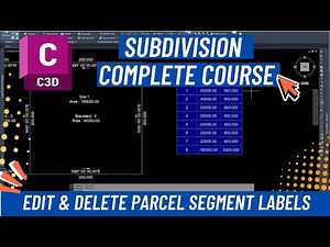 5.9B How to Edit and Delete Parcel Segments Labels in Civil 3d | Add Bearing and Distance on Parcel