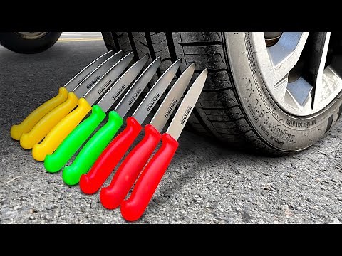 Top 25 Crushing things with Car Compilation 자동차로 바삭 바삭하고 부드러운 것을 분쇄! 실험용 자동차 대 콜라, 환타 슬라임 캔디 토이