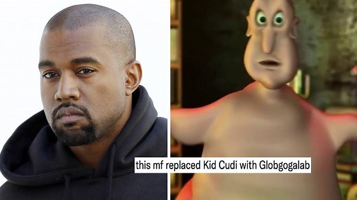 Does Kanye West's 'DONDA' feature a sample from globglogabgalab?