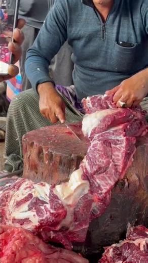 Deshi cow fresh meat slice #meatbd #reels #shorts #meat #food #foryou