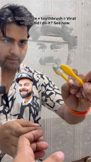 I Painted VIRAT KOHLI Using TOOTHPASTE & A TOOTHBRUSH 😳 #ViratKohli #art