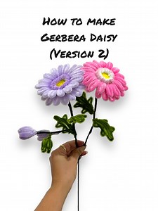 How to make Gerbera Daisy(Version 2) using Fuzzy Wire/ Chenille Twist Wire/Pipe Cleaner. Gerbera Daisy Tutorial. #fyp #foryou #fypage #twistwire #fuzzywire #fuzzywireflowers #daisy #daisytutorial #gerberadaisy #daisypipecleaner #tutorial #tutorials #diy #craft #crafts #crafter #pipecleanercrafts #fuzzywireflower #gerberadaisy #fuzzywirebouquet #fuzzywire #fuzzywirerose #chenillestems #craftersgonnacraft #craftersoftiktok | Wear Thaleia