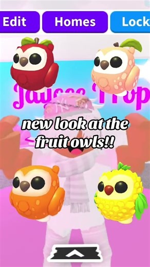 the fruity owls looks possessed but cute 😟😍 #adoptme #adoptmeroblox #robloxgame #roblox #shorts