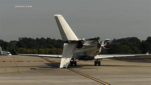 Delta plane clips smaller jet on Atlanta runway