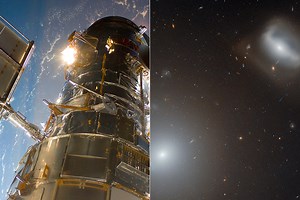 Hubble Captures Two Galaxies on Collision Course in LINER Region 450 Million Light-Years Away