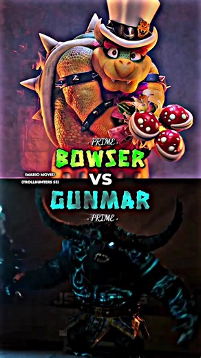 Bowser vs Gunmar #bowser #gunmar #mariomovie #trollhunters #jsbattles | Bowser