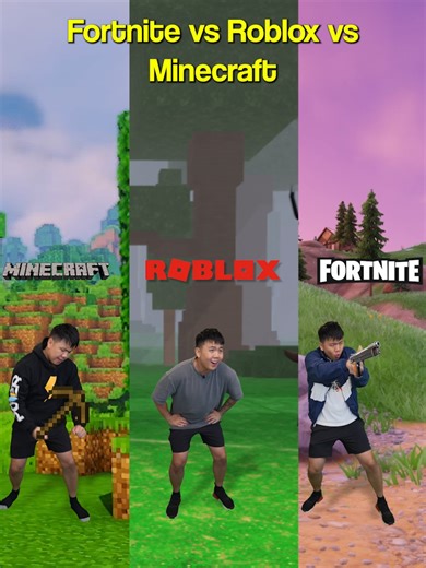 Roblox vs Fortnite vs Minecraft! | fortnite