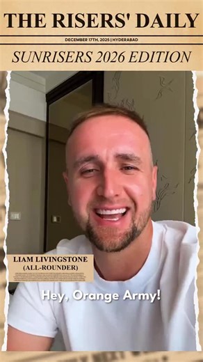 SunRisers Hyderabad on Instagram: "It’ll be even more entertaining with you by our side, Liam 🎇😍 [Liam Livingstone | Play With Fire]"