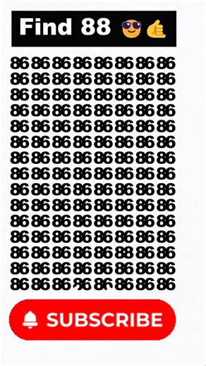 Test your IQ - Can Your Brain Spot the 88? ​🧠🎖️ #puzzle #iqtest #brainteaser