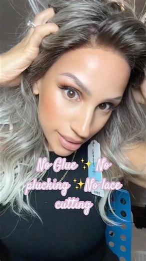 The Most Natural Silver Glueless Wig 🤍 No Glue • No Lace Cutting • Ready to Wear!